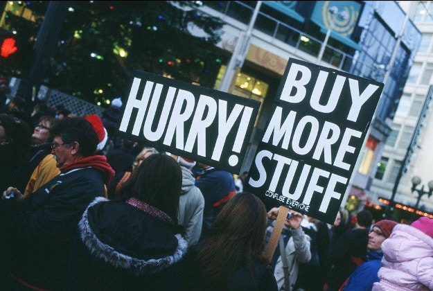 Black Friday crowds in Seattle.
