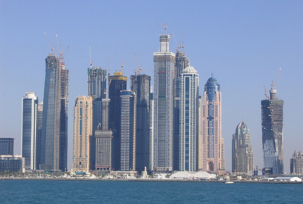 Dubai marina's towers.