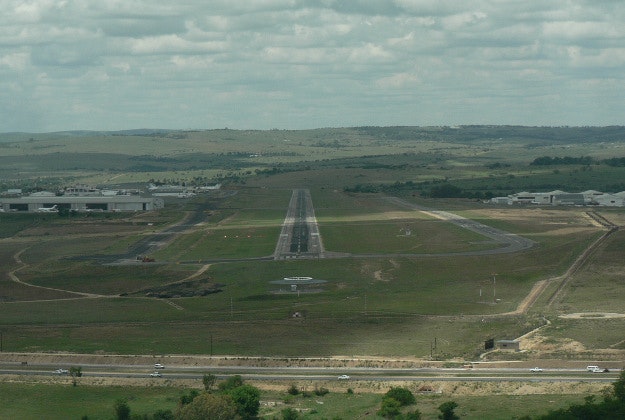 Lanseria International Airport runway, Johannesburg.