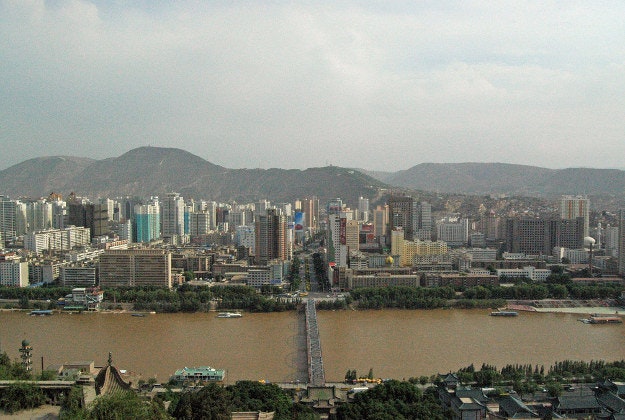 The city of Lanzhou in Gansu province.