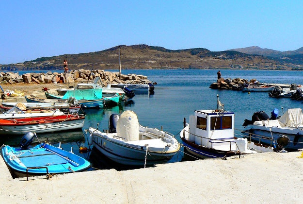 Annaxos Marina on the Island of Lesbos, Greece.