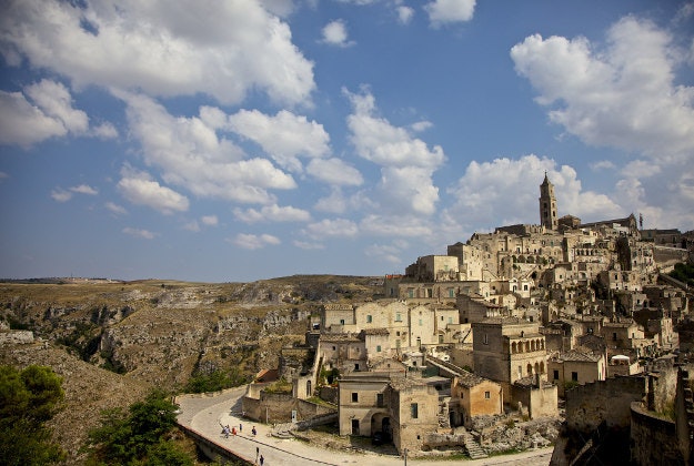 The Italian town of Matera.