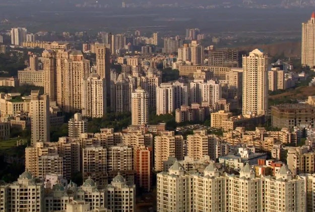 Mumbai skyline.