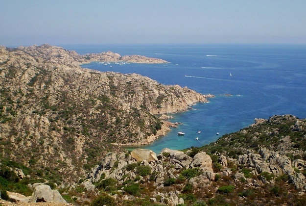 The coast of Sardinia.