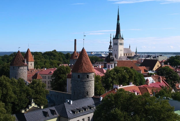 The rooftops of Tallinn.