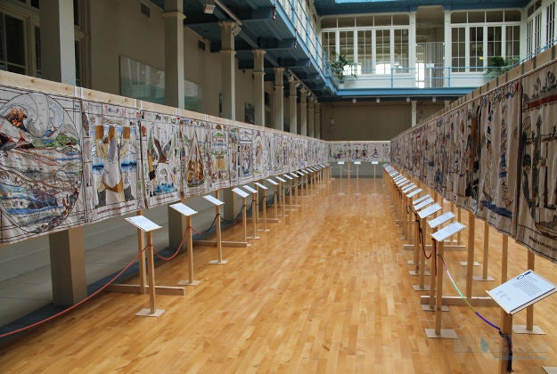 The Great Tapestry of Scotland during its stint in Paisley.