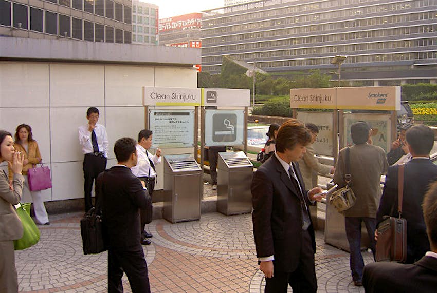 Travel News - Tokyo This smoking area in Tokyo complete with ventilators is a step towards preventing passive smoking.