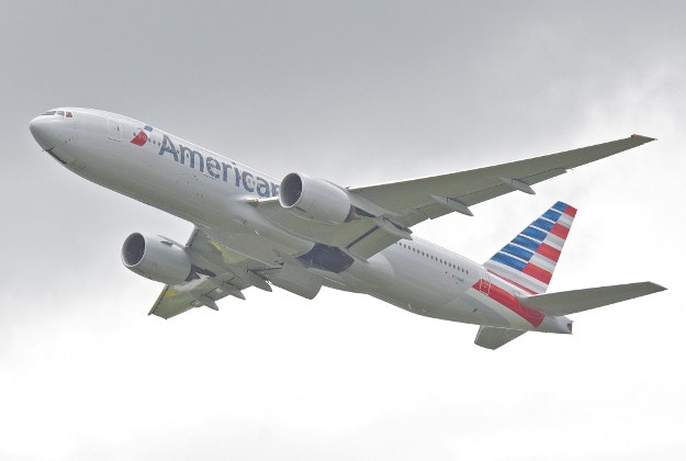 American Airlines jet forced to land in Heathrow after it developed a crack in its windscreen.