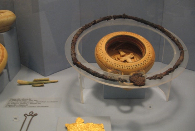 Artifacts discovered at the Amphipolis excavation site.