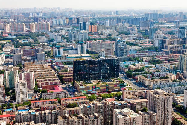 An aerial view of Beijing.