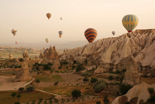 Balloons over Cappadocia.