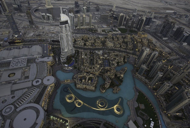 Dubai from the top of the Burj Khalifa.