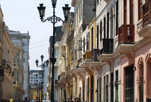 Colonial streets of Lima.