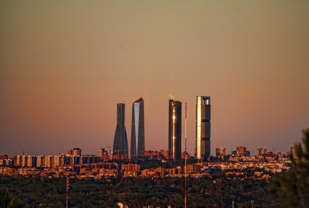 Sunset over Madrid.