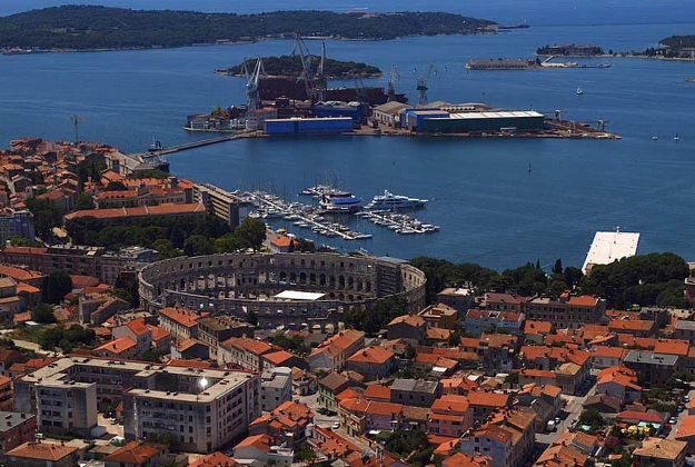 The Istrian town of Pula.