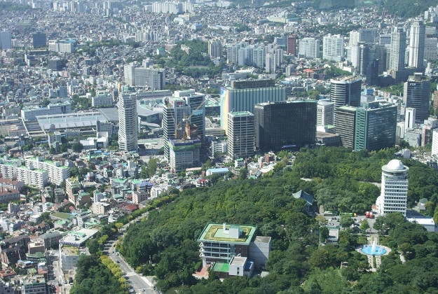 A view of Seoul from the N-Seoul Tower.