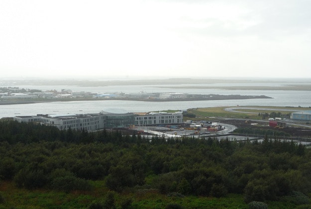 A view over Reykjavik from Öskjuhlíð.