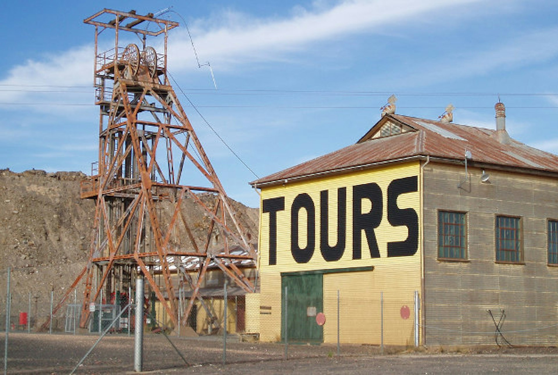 Disused mining works in Broken Hill, Australia.
