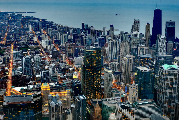 Chicago skyline.