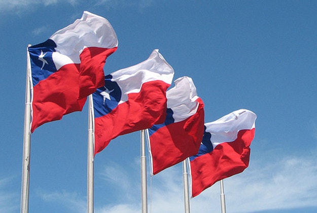 Chilean flags.