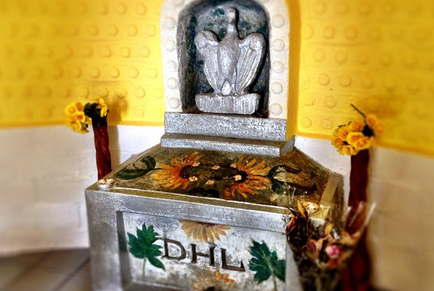 DH Lawrence memorial in Taos, New Mexico.