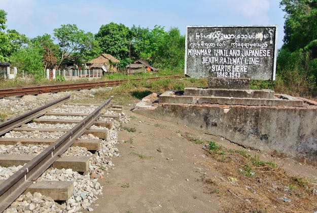 The start of the tracks of the Death Railway.