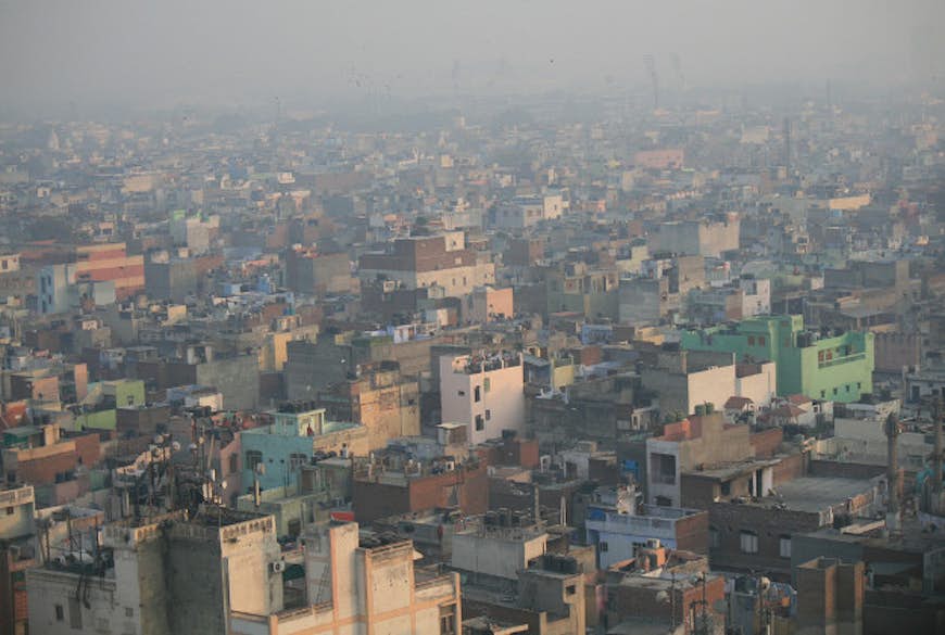 A haze over south Delhi.