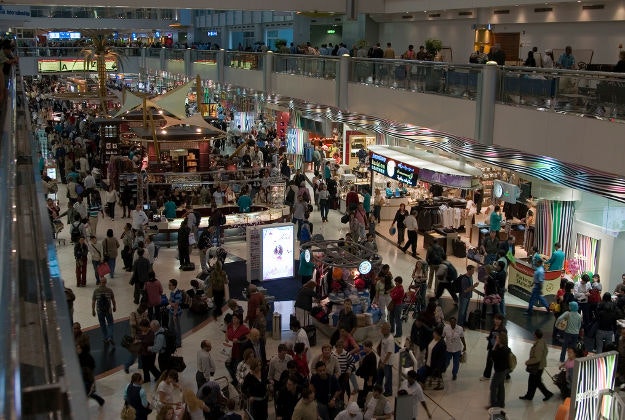 Shopping chaos at Dubai airport.