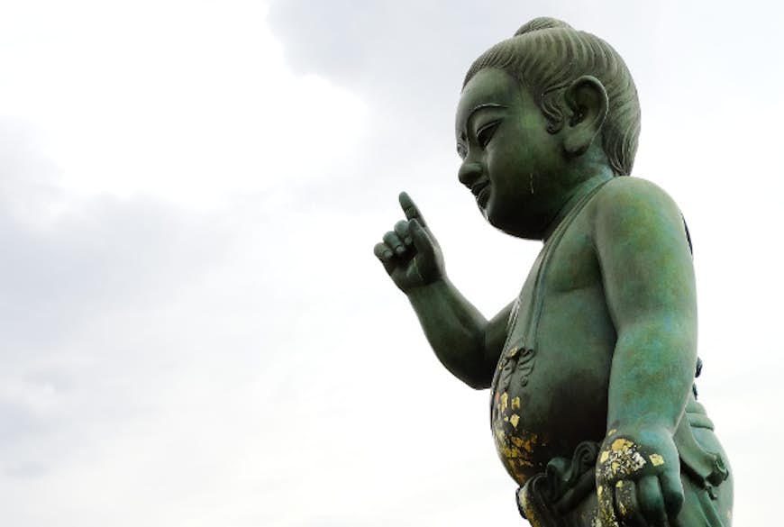 A statue of the young Gautama Siddhartha, Nepal.