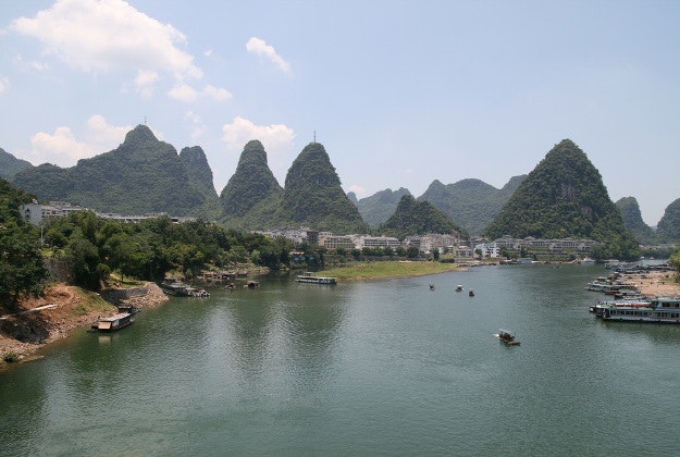 Li River flowing through the Guangxi province.