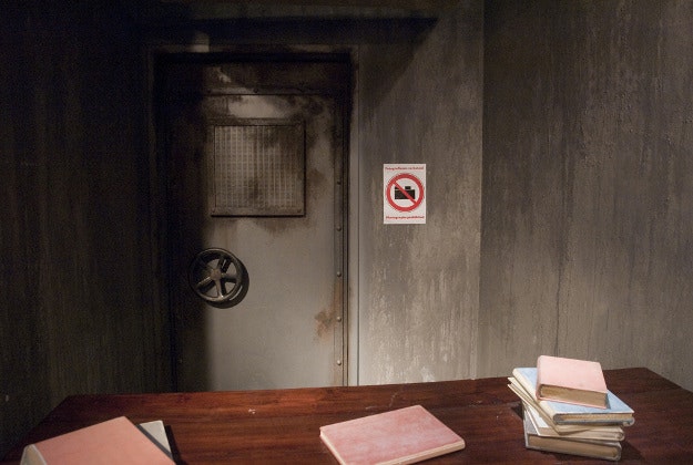 A recreation of Hitler's bunker at Madame Toussauds in Berlin.