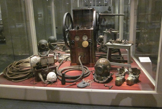 A display case at Malta's  Maritime Museum.