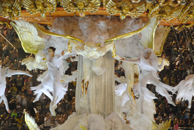 Angel float at the Carnival in Rio.
