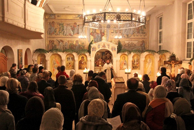 A Russian Orthodox Christmas mass.