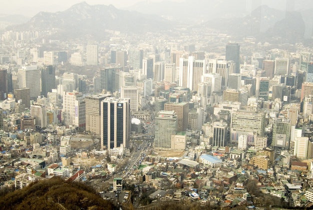 A view over Seoul, South Korea.