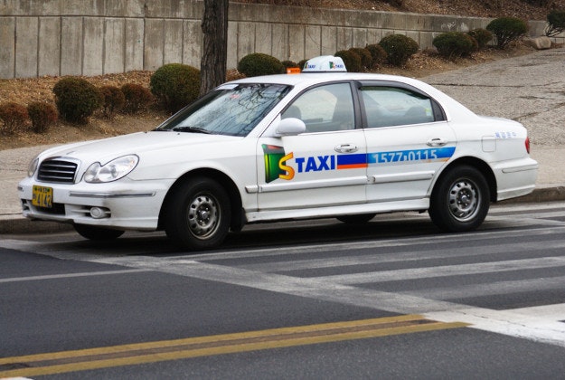 A taxi cab in Seoul.