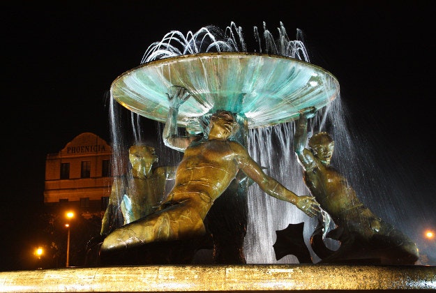 Valletta's Triton Fountain.