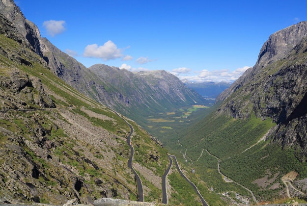 The Trollstigen mountain road.
