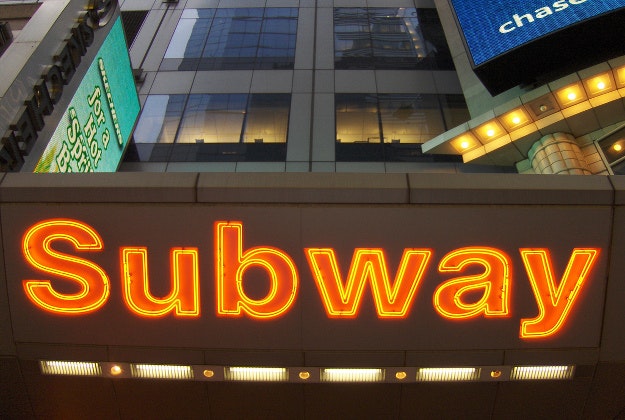 Subway entrance in New York