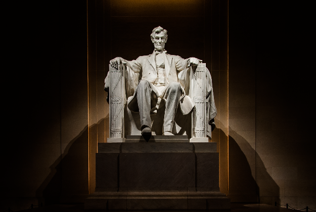 Abraham Lincoln memorial in Washington DC.