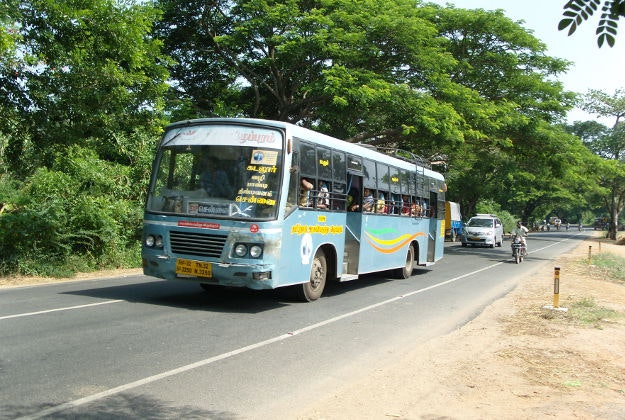 A bus in Southern India