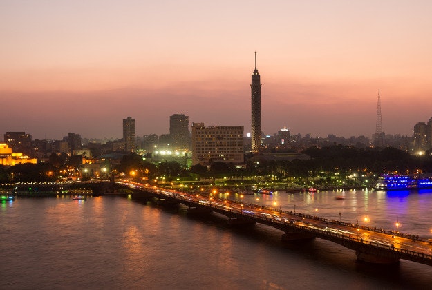 Late evening in Cairo.