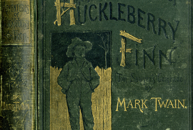 A first edition ofThe Adventures of Huckleberry Finn, by Mark Twain.