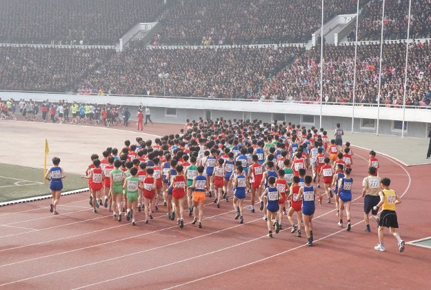 The 2014 Pyongyang Marathon.