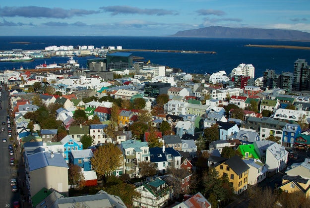 Old downtown and Reykjavik harbour.