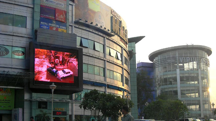 Bouncer are hired at venues such as the nightclubs in the Sahara Mall, Gurgaon.