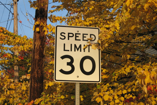 A more traditional speed sign.