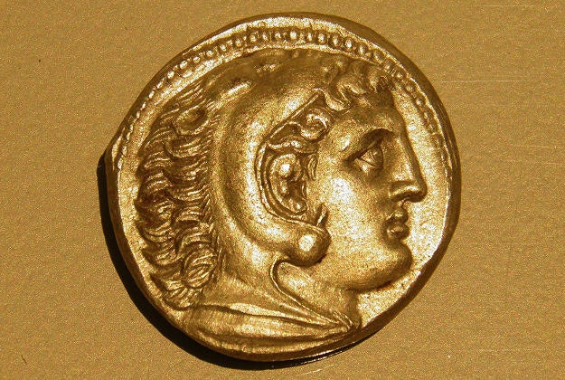 A silver tetradrachm of Alexander the Great 