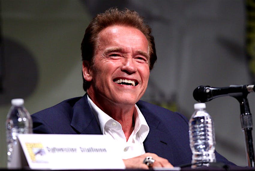 Travel News - Arnold Schwarzenegger Arnold Schwarzenegger speaking at the San Diego Comic-Con.