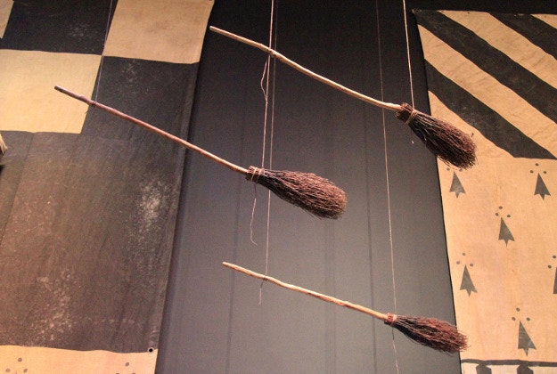 Broomsticks at the Making of Harry Potter studio tour.